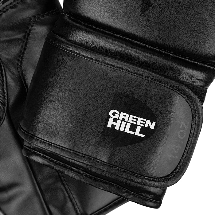 Боксерские перчатки UNIQUE черные Green Hill BGU-2308 16oz