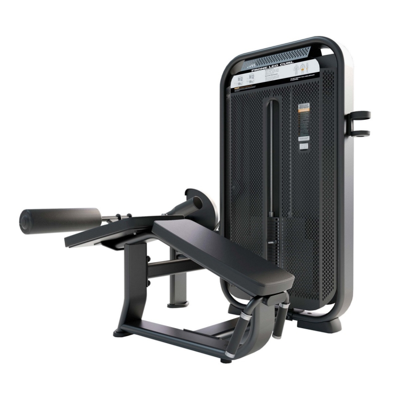 Сгибание ног лежа. Стек E7001JZ 135 кг DHZ Fitness