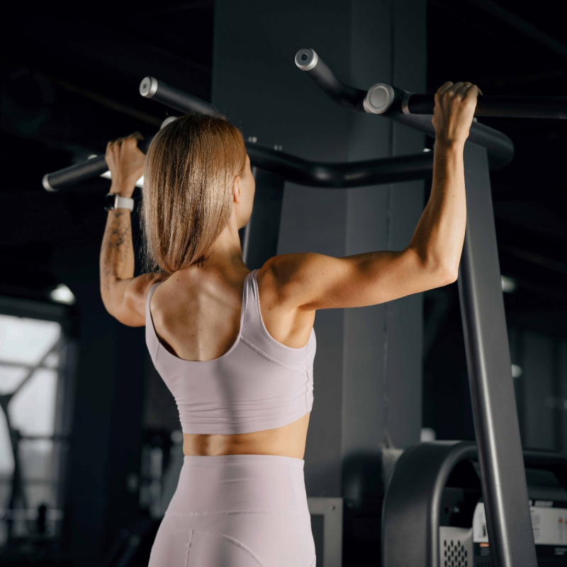 Турник, брусья с противовесом. Стек E7009 110 кг DHZ Fitness