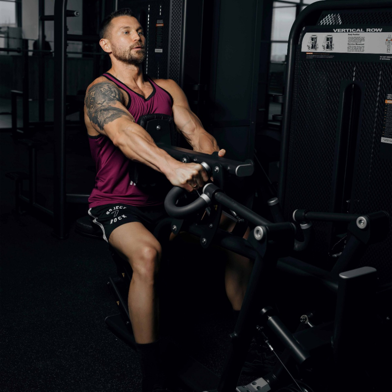 Гребная тяга с упором на грудь. Стек E7034 110 кг DHZ Fitness