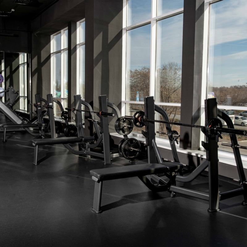 Скамья-стойка для жима штанги лежа E7043 DHZ Fitness