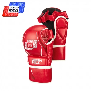Перчатки СОЮЗ MMA РОССИИ красные Green Hill MMI-603MMAU XL