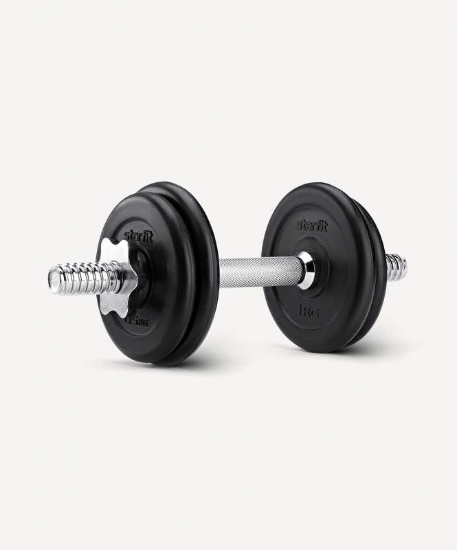 Гантель разборная обрезиненная в коробке Starfit DB-716, 4 кг ЦБ-00002374