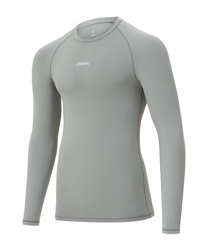 Футболка компрессионная с длинным рукавом PerFormDRY Baselayer LS Tee, серый, размер L, Jögel ЦБ-00004128