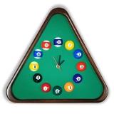 Часы Треугольник ясень/сукно (№4, Сукно Euro Pro 50 ш1.98м Yellow green)