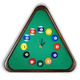Часы Треугольник ясень/сукно (№4, Сукно Euro Pro 50 ш1.98м Yellow green)