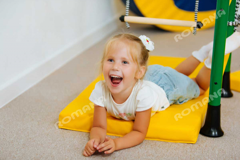 Мат (мягкий щит) Romana 1000*500*60, одинарный (зеленый/желтый)