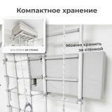 Мат с прорезями для шведской стенки (мягкий щит) Romana 1500*1000*100, в 3 сложения (серый)