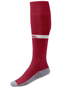 Гетры футбольные CAMP ADVANCED SOCKS, гранатовый/белый, размер 39-42, Jögel УТ-00021516