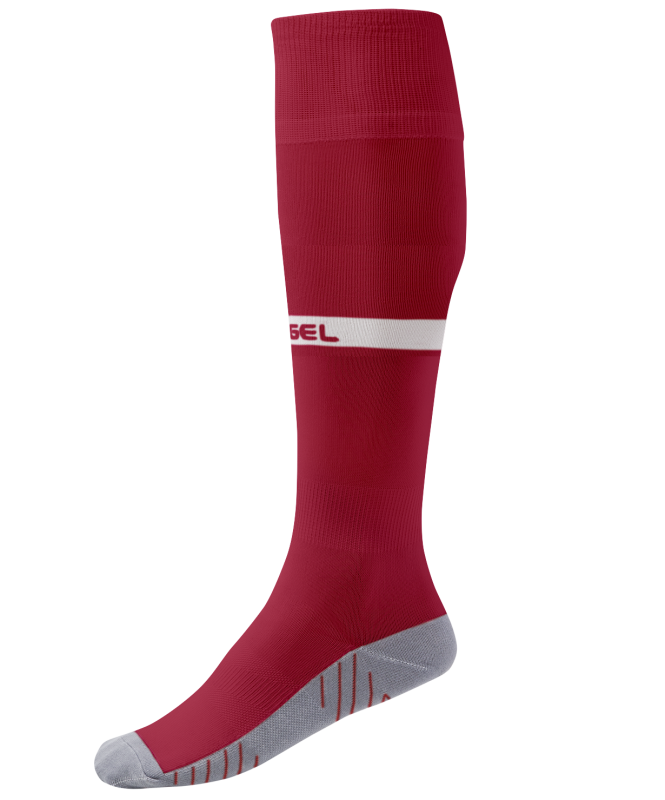 Гетры футбольные CAMP ADVANCED SOCKS, гранатовый/белый, размер 32-34, Jögel УТ-00021516