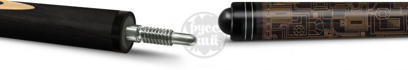 16-1-Пул Кий Версаче 9-запилов 2 РС, черн.граб/граб (РК)