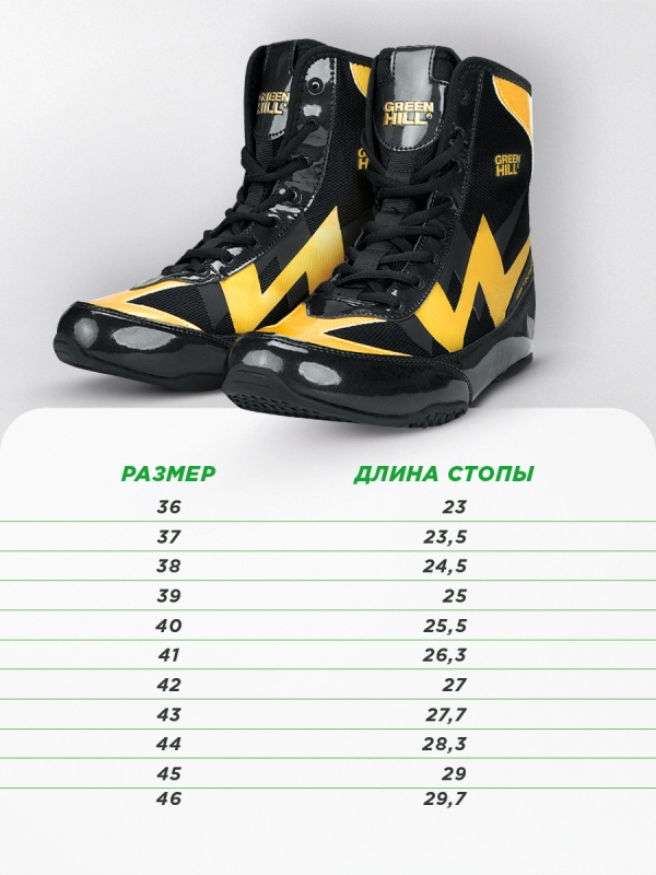 Боксерки STORM черные Green Hill BSS-2020 45
