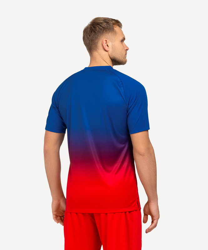 Футболка тренировочная JOGEL NATIONAL PerFormDRY Pre-Match Tee, сине-красный, размер XL ЦБ-00003542