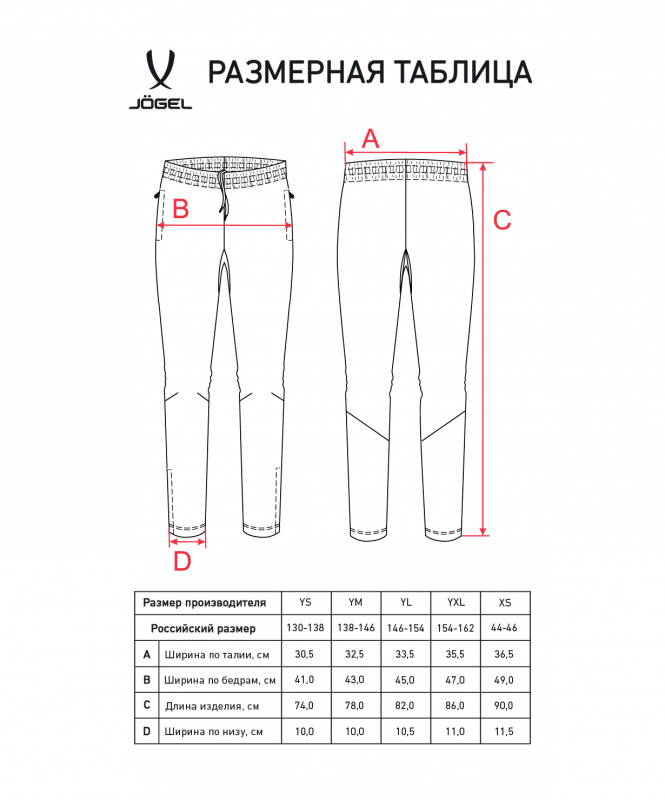 Брюки тренировочные CAMP 2 Training Pants, черный, детский, Jögel