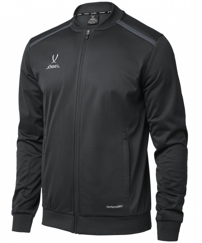 Олимпийка DIVISION PerFormDRY Pre-match Knit Jacket, черный, детский, размер YL, Jögel УТ-00020942