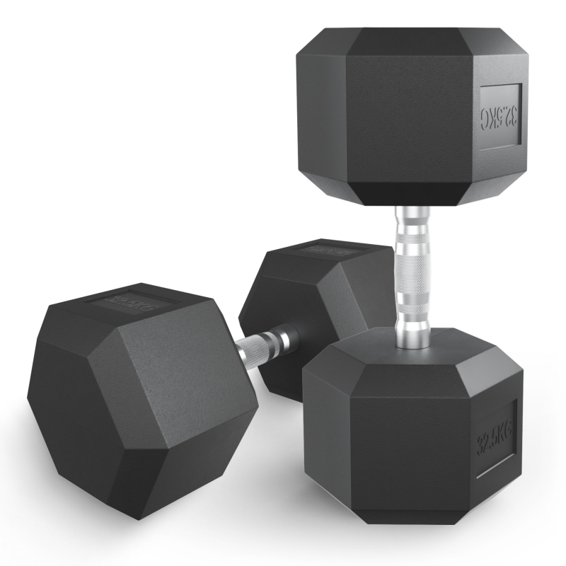 Гантель гексагональная UNIX Fit обрезиненная 32.5 кг / шт DBHEX32_5