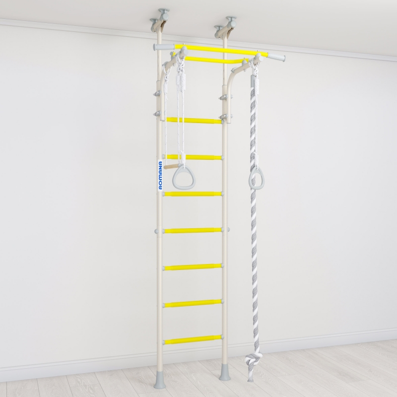 Шведская стенка ROMANA R5 Kometa (белый прованс/желтый)