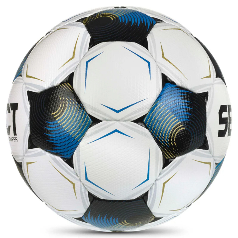 Мяч футб. SELECT Super v26, 3625571128, р.5, FIFA PRO, 32пан, ПУ-микрофибра, руч.сш, бело-сине-черный