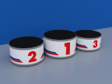 Пьедестал для награждения ЭКО матрешка 612х612мм (круглый)