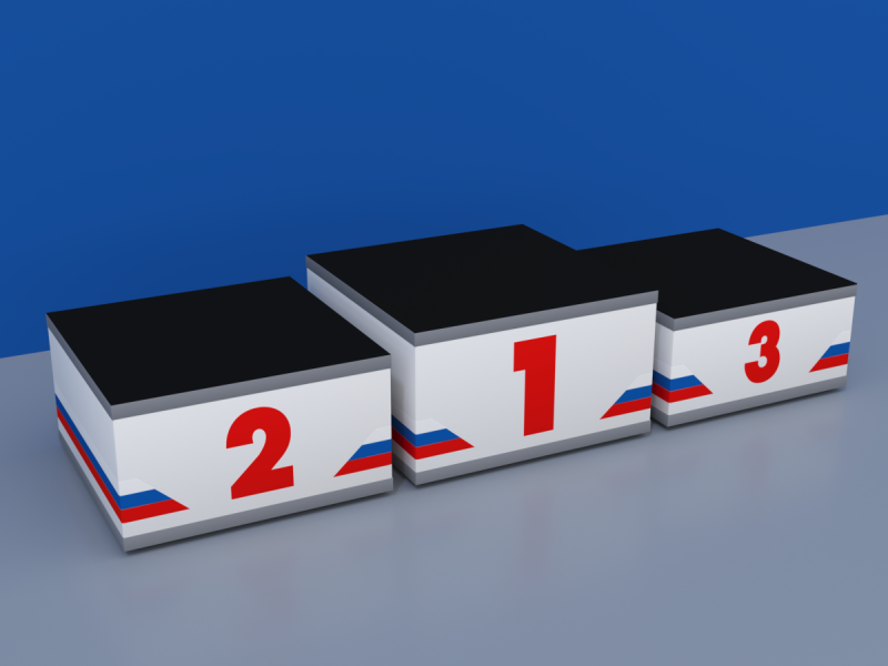 Пьедестал для награждения ЭКО матрешка 612х612мм (квадратный)