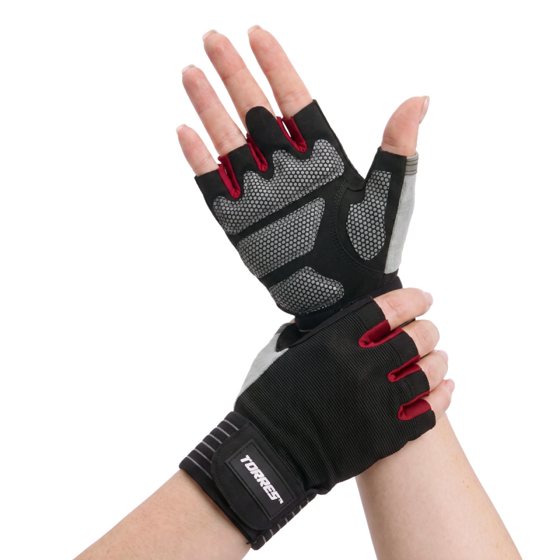 Перчатки для занятий спортом TORRES, PL6267XL, размер XL, полиэстер, микрофибра, подбивка 6 мм, черные