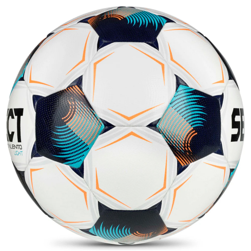 Мяч футб. SELECT Talento DB Light V26, 0774871014 размер 4, 32п, ПУ, гибрид.сш, бело-сине-бирюзовый