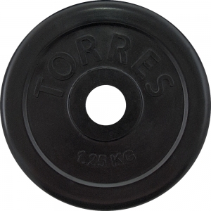Диск обрезин. TORRES 1.25 кг, PL50681, d.25мм, металл в резиновой оболочке, черный