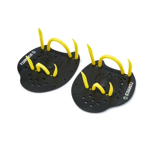 Лопатки для плавания TORRES, Арт.SWP112401BL, размер S, черно-желтый