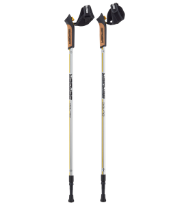 Скандинавские палки Blade, 77-135 см, 2-секционные, серебристый/желтый/черный, Berger