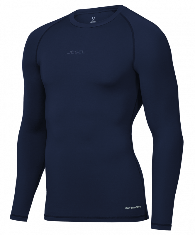 Футболка компрессионная с длинным рукавом PerFormDRY Baselayer Tee LS 2, темно-синий, размер YL, Jögel ЦБ-00003147