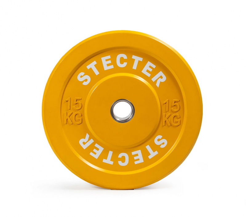 Диск тренировочный 15 кг (желтый) STECTER 2193