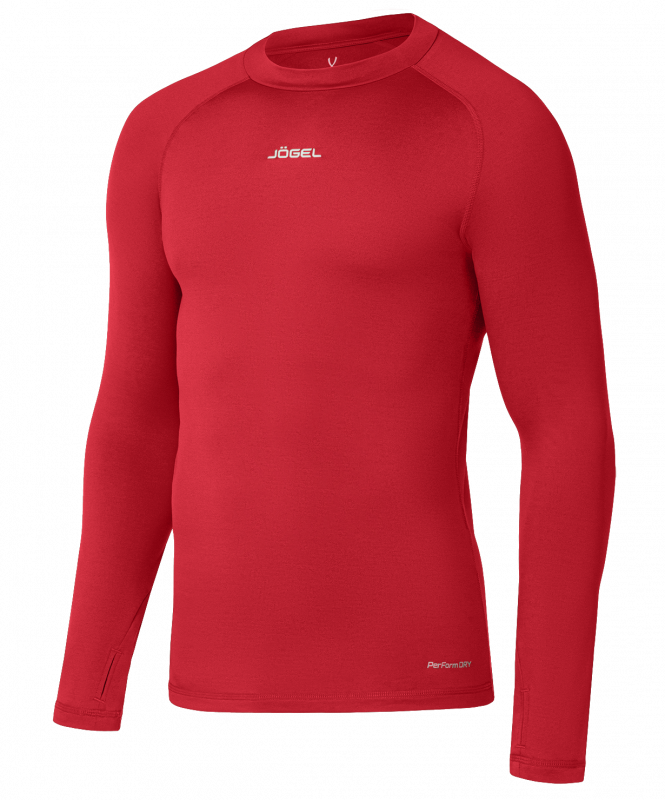 Джемпер компрессионный утепленный JÖGEL CAMP PerFormDRY Baselayer Top Warm, красный, размер YS ЦБ-00006310
