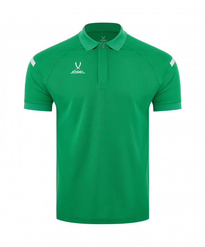 Поло CAMP 2 Poly Polo, зеленый/белый, размер XS, Jögel ЦБ-00004732