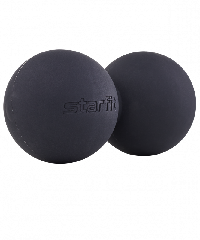 Мяч для МФР RB-106, 6 см, силикагель, двойной, черный, Starfit УТ-00020247