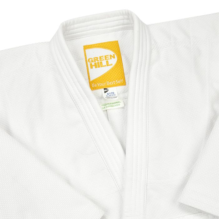Кимоно дзюдо PROFESSIONAL GOLD IJF APPROVED белое Green Hill JSPT-10361 155 см