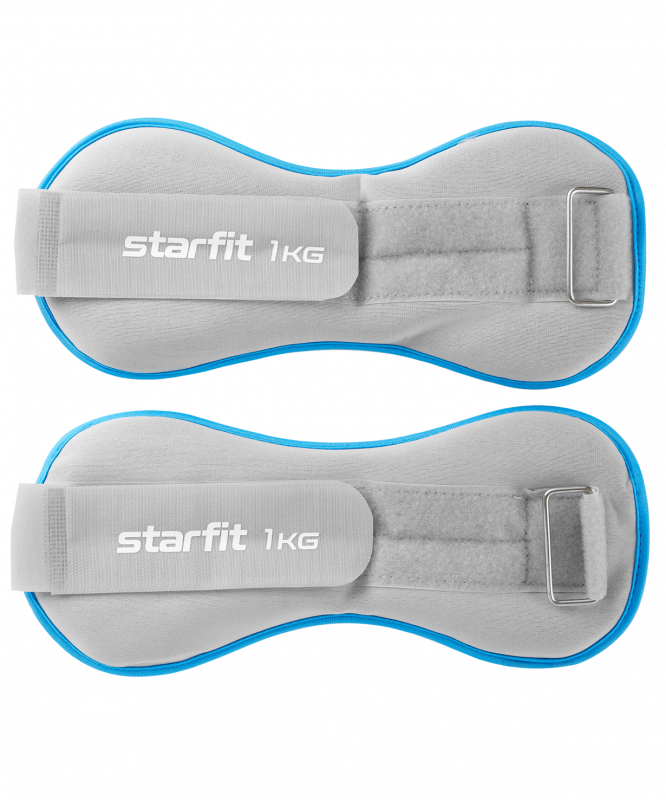 Утяжелители универсальные STARFIT WT-501, 1 кг, синий/серый УТ-00019071