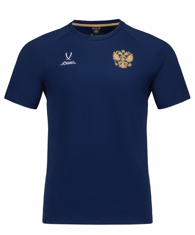 Футболка NATIONAL Cotton Tee, темно-синий, размер XXXL, Jögel ЦБ-00003256