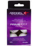 Мяч для настольного тенниса 3* Prime, белый, 6 шт, Roxel УТ-00015364