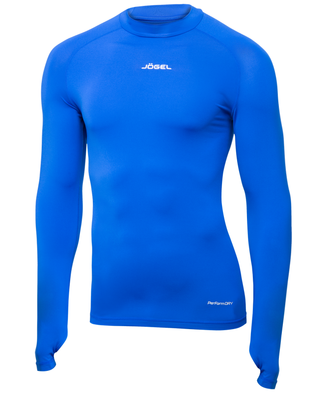 Футболка компрессионная с длинным рукавом Camp PerFormDRY Top LS, синий/белый, Jögel