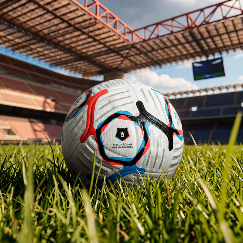 Мяч футб. KELME Russian Premier League, 7601QU5216-100, размер 5, FIFA Pro, 10п, ПУ, термосш, бел-син-кр