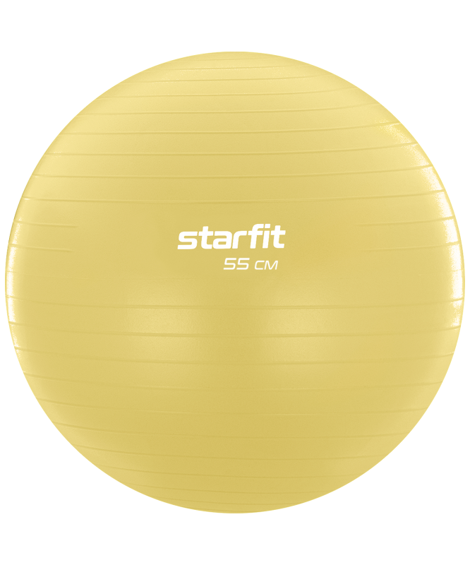 Фитбол GB-108 антивзрыв, 900 гр, желтый пастель, 55 см, Starfit УТ-00020574
