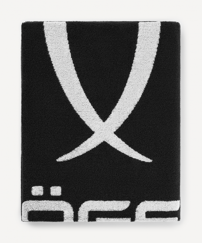Полотенце спортивное ESSENTIAL Towel L, 70х140, черный/белый, Jögel ЦБ-00004144