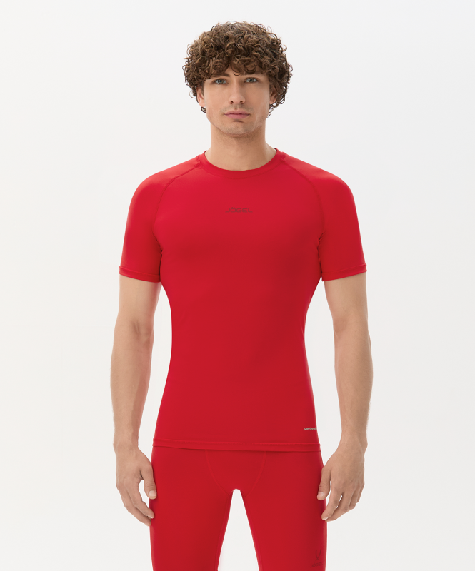 Футболка компрессионная с коротким рукавом JOGEL CAMP PerFormDRY Baselayer SS Tee, красный, размер L ЦБ-00004018
