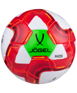 Мяч футбольный Kids, №4, белый/красный/зеленый, Jögel