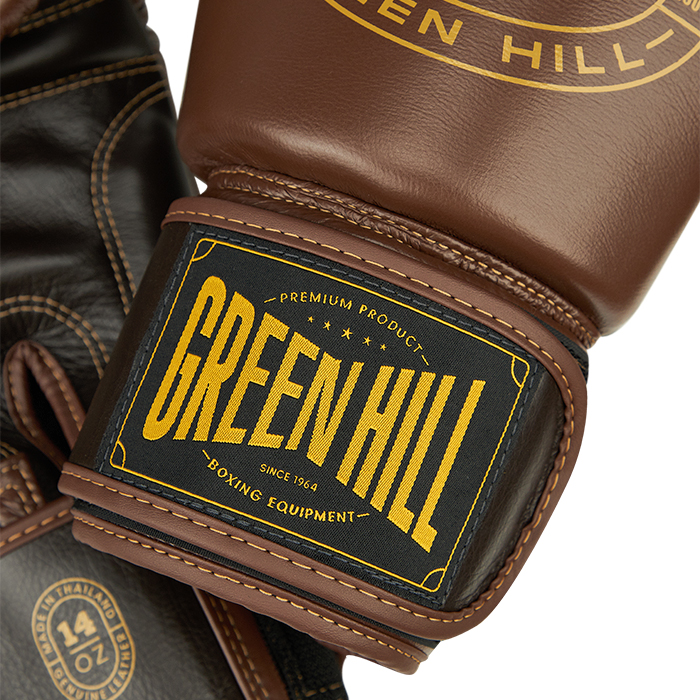 боксерские перчатки THUNDER коричневый/тёмно-коричневый Green Hill THBGSP-12 12oz