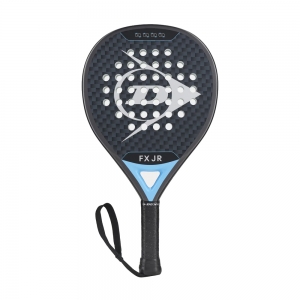 Ракетка для падела Dunlop FX Jr, 10370738, для юниоров, гибрид, графит, черно-голубой
