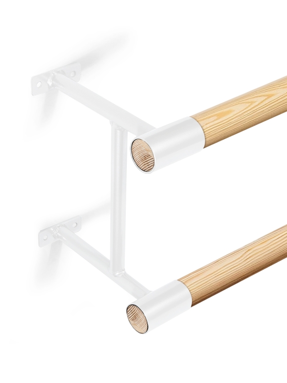 Настенный двухуровневый балетный станок Classic HOME (Белый (RAL 9003 Ш)) STECTER 514