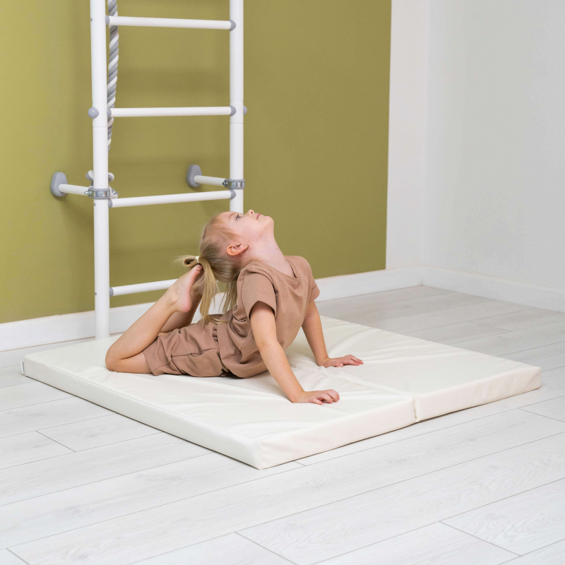 Мат (мягкий щит) Romana 1000*1000*60, в 2 сложения (голубой/желтый)