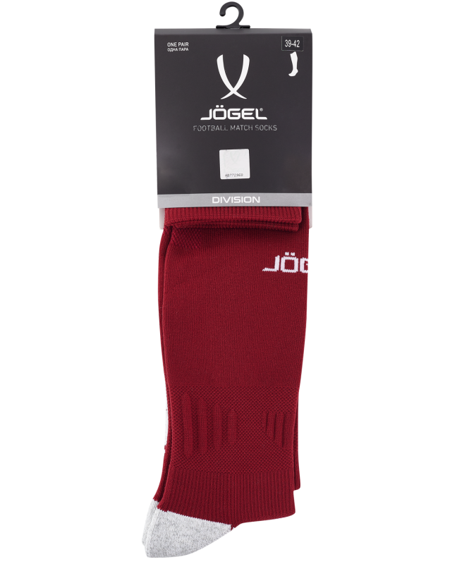 Гетры футбольные Match Socks, гранатовый, размер 43-45, Jögel УТ-00021512