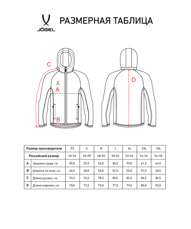 Худи на молнии ESSENTIAL Athlete Hooded FZ Jacket, темно-синий, размер L, Jögel ЦБ-00003270